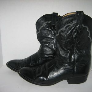 TONY LAMA Black Mid-Calf & Soft Upper Boots,10.5 D